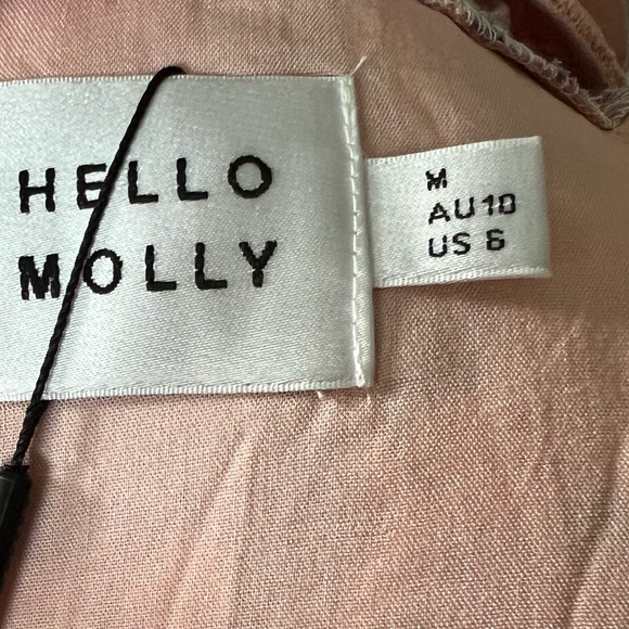 Hello Molly - Daytime Glisten Short Sleeve Midi Dress - Pink - M (US 6) NWT - Picture 10 of 12